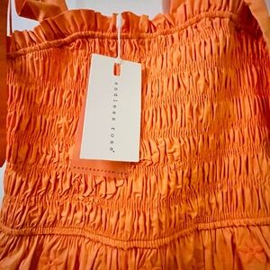 Endless Rose Vibrant Orange Smocked Dress